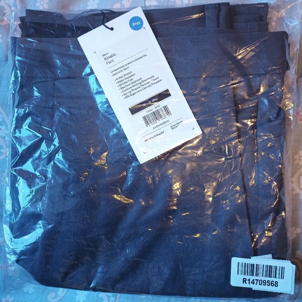 Ministry of Supply Men's Kinetic Pants 34x32 Slim